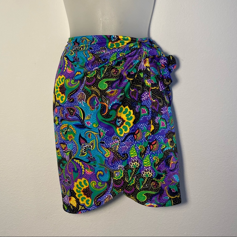 Catalina • Retro Paisley Wrap Swimwear Skirt